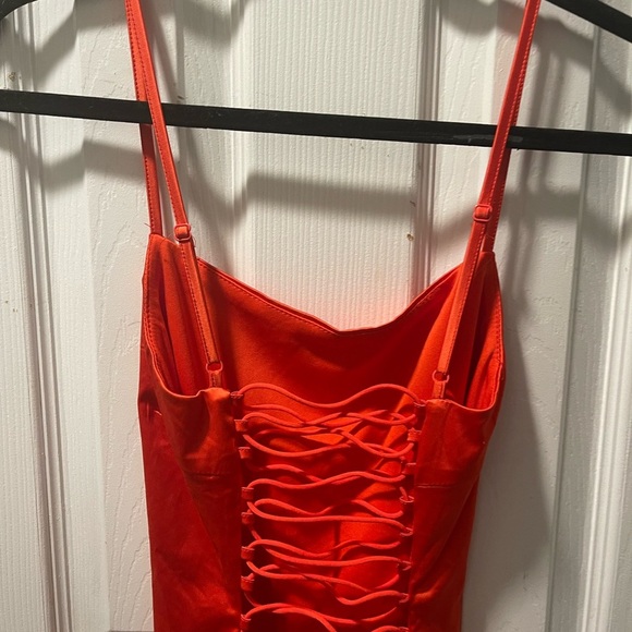 Fashion Nova Bold Orange Dress - Picture 4 of 6